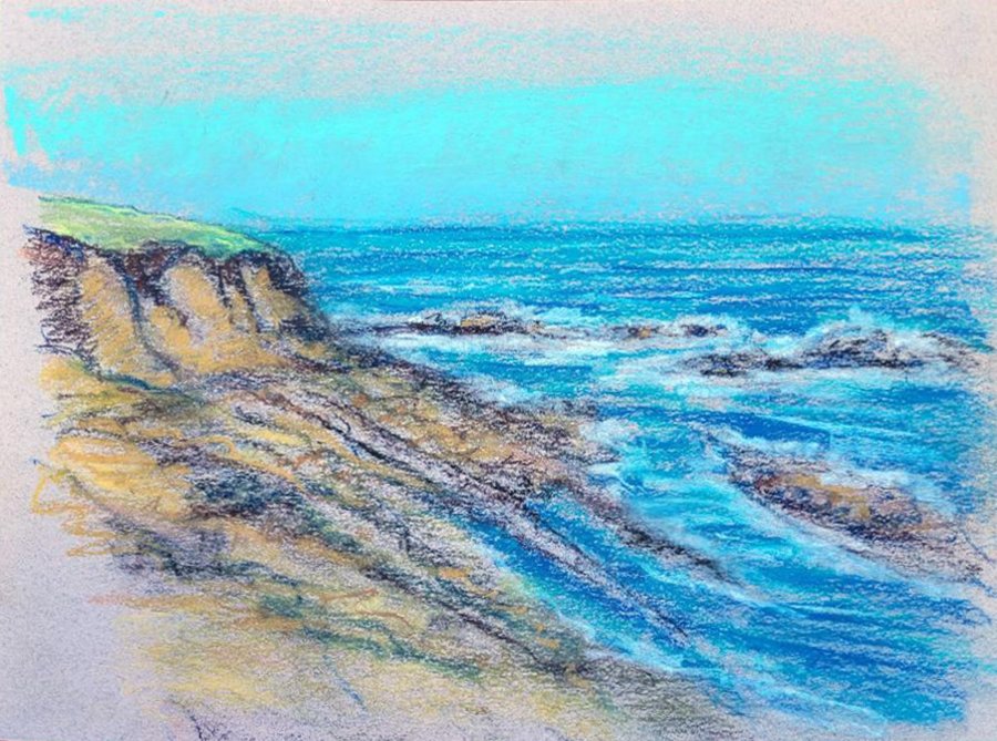 Pebble Beach pastel 25 de septiembre