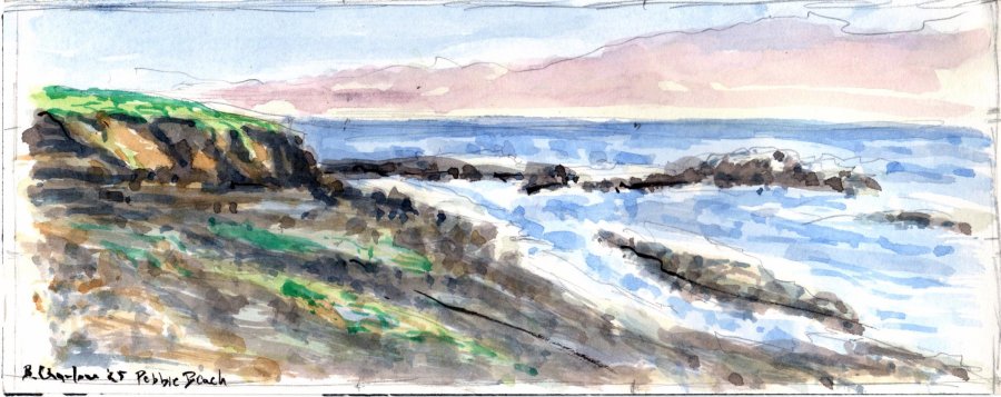 Pebble Beach acuarela 25 de septiembre. JPG